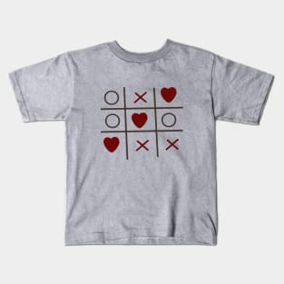 Tic Tac Toe Hearts Kids T-Shirt